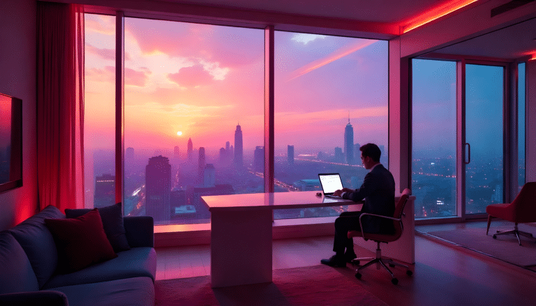 Man uses a CDP for hotel data analytics.